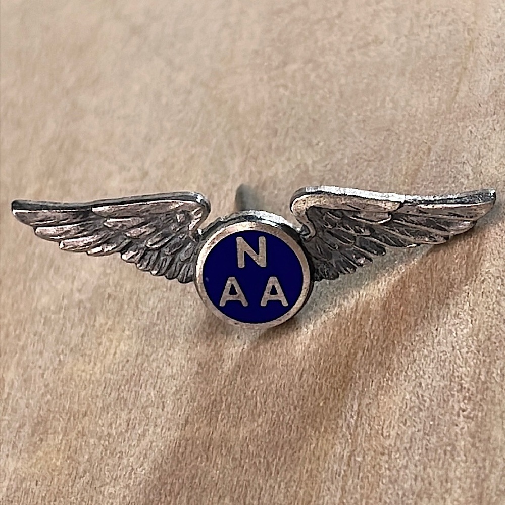 Vintage NAA LGB STERLING LAPEL PIN